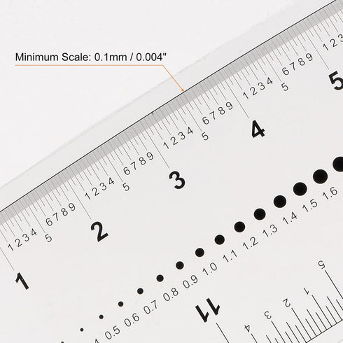 Film Flexible Ruler 12 Inch 0.1mm Scale, PET Plastic Covered Thickened Folding Straight Ruler Measuring Tool,
