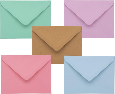 Pukka Pad, Carpe Diem Gummed Envelopes for Greeting Cards and Invitations - Pack of 25 Pastel Envelopes - A2, 4.38 x 5.75 in by Pukka Pad