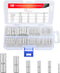 Nilight 100PCS Non Insulated Butt Connectors Kit AWG 24-8 Uninsulated Crimp Butt Connectors for Motorcycle