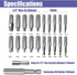 Yakamoz 22Pcs Mini Damaged Screw Extractor Kit, Easy Out Broken Bolt Extractor with Magnetic Extension Bit Holder