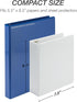 Samsill Economy 2 Inch Mini 3 Ring Binder, Round Ring Binder, Non-Stick Customizable Cover, White, USA Made