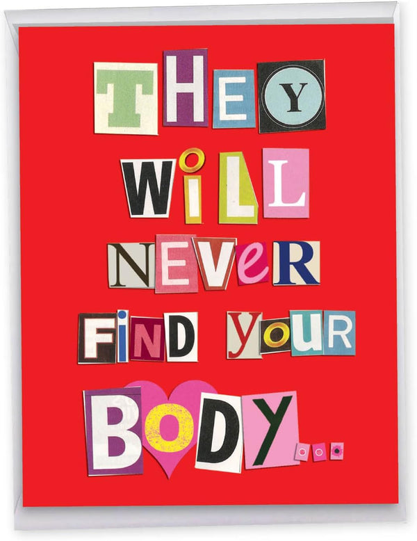 NobleWorks Funny Happy Birthday Card, Jumbo 8.5 x 11 Inch Greeting for Spouse
