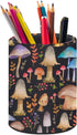 Pen Holder Pencil Organizer, Cute Desk Decor Makeup Brush Holder, PU Multifunctional Office Supplies for Home Classroom