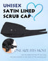 2 4 Pcs Satin Lined Scrub Cap Nurse Hats for Women Men Buttons