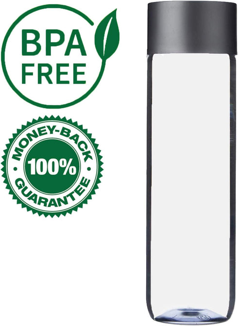 1-Pack Empty Plastic Juice Bottles with Caps - Reusable 400ml Durable Water Bottles for Smoothies and Crafts