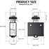 Thermal Circuit Breaker, 98 Series 40A 125/250VAC Push-Button Reset with Quick Connect Terminals and Waterproof Button