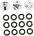 BESTonZON 12 Sets Wrench-Ring Impact Wrench Socket Retainer, 3/4 to 1/2 Impact Adapter Retainer Ring
