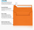 LUXPaper 4Bar A1 Invitation Envelopes, Peel & Press, Mandarin Orange, 50 Qty