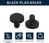 uxcell 16 Pieces Black Rubber Stopper, 5mm Plug Holes for 4.5-4.8mm/0.18-0.19" Hole