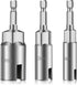 3Pcs Power Wing Nut Driver Set, SUNJOYCO 1/4" Hex Shank Slot Wing Nuts Bolt Driver Hook Drill Bit Socket Wrenches