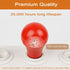 GREENIC Red Light Bulbs, 9W (60 Watt Equivalent), E26 Base A19, Red LED Lights for Bedroom, Porch, Holiday, Party, 4