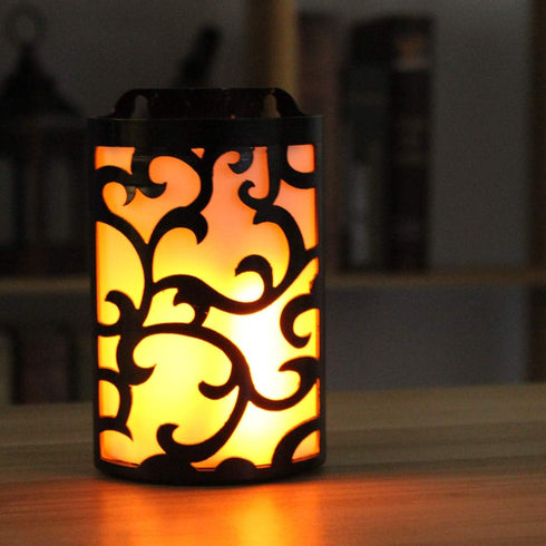 3AA Included),3 Pack WRalwaysLX Decorative Lanterns with Timer, Candle Light Flameless Candles Indoor/Outdoor Wall