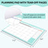 Phyxin Undated Monthly Planner - 54 Sheets Blank Calendar with Memo, 11.2"x8.3" Monthly Calendar Planner, Blue
