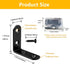 16Pcs 1.6x1.6 Inch 90 Black Stainless Steel L Bracket Corner Braces Metal Shelf Support, Degree Joint Right Angle