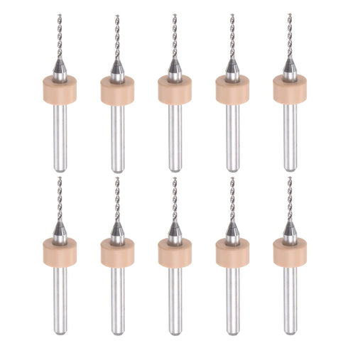 uxcell Micro PCB Drill Bit Set, 1/8" Shank 1mm Solid Tungsten Carbide CNC Engraving Drill Bits, 10pcs