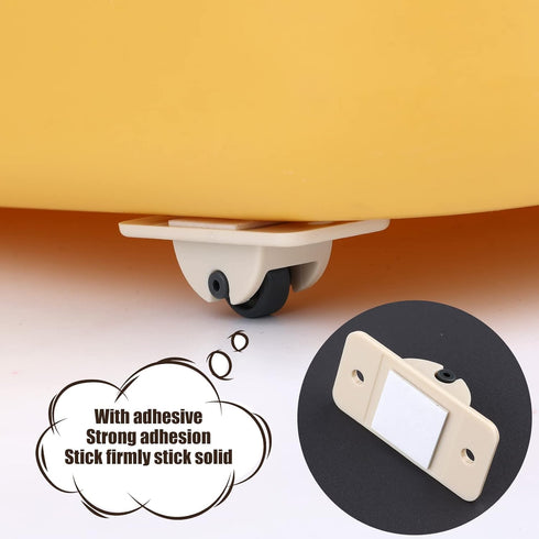 AIEX 8pcs Adhesive Wheels, Small Self-Adhesive Caster Wheels for Toy Car Storage Box, Shoe Racks, DIY