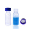 2ML Polypropylene Vials, 9mm Short Thread with Blue Screw Cap, 100 Pack for Ion Chromatography
