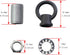 CTWHA 4PCS M10 Black Light Fixture Hook Ring with Nut Chandelier Extension Chain Connector Lighting Accessories