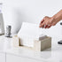 Polytree Countertop 10"L 6"W Marble Beige Napkin Holder for Bathroom, Paper Towel Dispenser for Kitchen, x