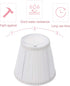 5.12 Inch ARTIBETTER Cloth Clip-on Bubble Lamp Shade Pleated Fabric Cover for Table and Floor Lamps Chandelier Lamp