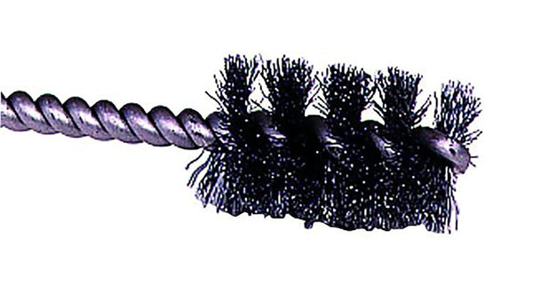Weiler 21075 5/8" Power Tube Brush, .005" Steel Wire Fill, 1" Brush Length, Made in the USA