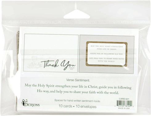 5X3.5' Dicksons Inc Thank You Cards With Chalice