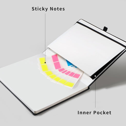 RETTACY Notebook Journal - B5 College Ruled with 96 Numbered Pages, 100 GSM Acid-Free Paper, Leather Hardcover, Inner