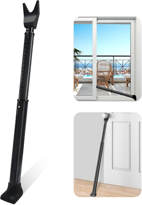AceMining Upgraded Door Security Bar & Sliding Patio Bar, Heavy Duty Stoppers