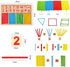 Umbresen Montessori Toys Math Educational Toy - Wooden Intelligence Sticks, Number Cards, Counting Rods with Box