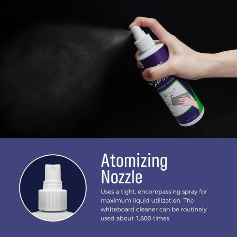 loukin Non-Toxic Whiteboard Cleaner, 8.5 fl oz Low-Odor Dry Erase Board Cleaning Spray