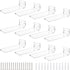 Toyosport 12 PCS Floating Shoe Display Shelves, Wall-Mounted Acrylic Sneaker Storage Rack, Transparent