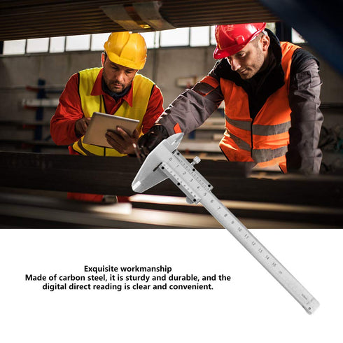 Carbon Steel Caliper Micrometer Gauge Measuring Tool, 0-150mm High Accuracy Manual Caliper for Industrial Measurement