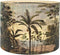 Generic Bamboo Lamp shade with Green Floral Design, Drum Shape for table lamps