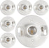 Saysurey 6 Pcs E26 Medium Base Ceiling Lamp Holder Keyless Light Sockets White