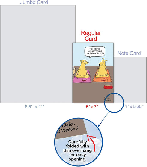 NobleWorks - 1 Happy Birthday Cartoon Greeting Card, Funny Notecard with Envelope, Comic Stationery