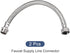 Faucet Supply Line Connector (400mm/16") 2Pcs, 304 Stainless Steel Water Supply Hose Connector.