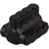 Morris Products 97625 Black Insulated Multi-Cable Connector - Dual Entry 4 Ports, 2-14 Wire Range, 1-Pack