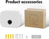 200-Sheet Small N-Fold Wall-Mount Paper Towel Dispenser - ABS Plastic Hand Towel Holder, Key & Press Dual Unlock