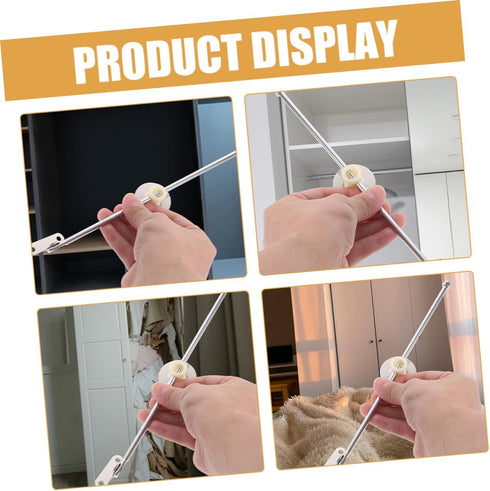 6pcs Uonlytech Cabinet Support Rods Durable Iron Hinge Connectors for Bedside Cabinets Elegant Design for Smooth