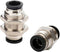 2Pcs Pneumatic Bulkhead Union 1/2" x 1/2" Tube OD Push to Connect Fitting