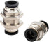 2Pcs Pneumatic Bulkhead Union 1/2" x 1/2" Tube OD Push to Connect Fitting