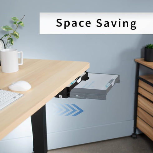 VIVO Under Desk Sliding 11 inch Pull-Out Whiteboard Drawer - Compact Note-Taking Workstation Organizer