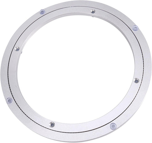 ChiweiJ (10 inches*H8.5MM) Heavy Duty Aluminium Alloy Rotating Bearing Plate, Round Table Turntable for Dining Cake