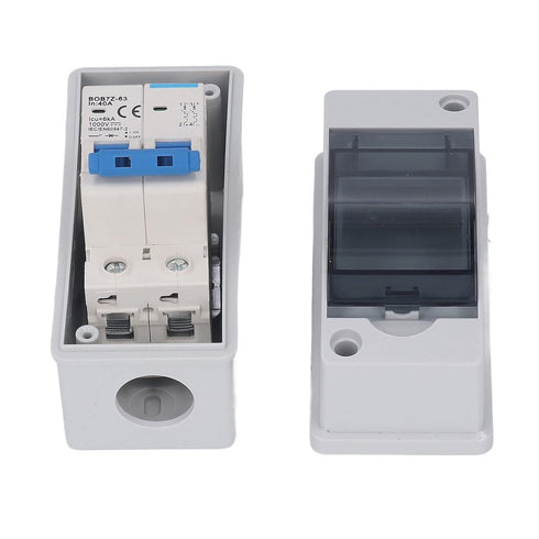 40A IP65 Waterproof DC Disconnect Switch with Protective Cover, Miniature Circuit Breaker for Solar System