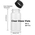 JIUWU 20 Pack 20 ml Clear Glass Vials with Screw Caps, Small Size Storage Bottle for Lab/Travel
