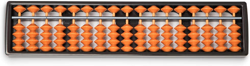 Digital Standard Abacus - 25.4 cm - Professional 17-Column Soroban Calculator (Functional and Educational Tool)