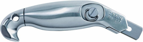 Crain Razor Carpet Knife Hook Handle Ergonomic Pull-Cut Utility Knife with Pivoting Blade