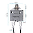 Push Button Circuit Breaker 3 Amp, Briidea Fuse Tester with Manual Reset, Low Voltage Protection 32V