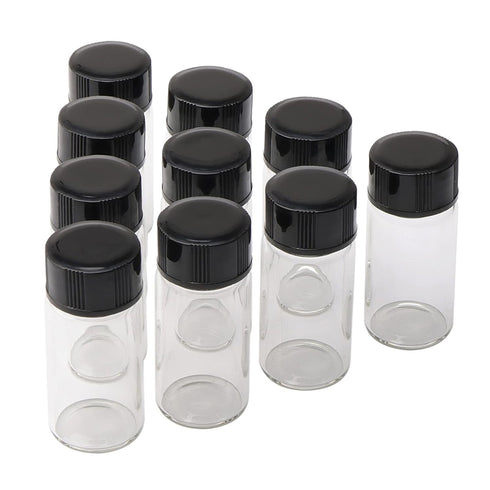 Jiuwu 10 Pack Glass Vials 5ml with Screw Caps Small Vials for Essential Oil Sample Vial for Perfume