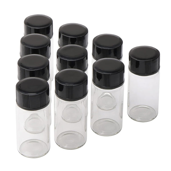 Jiuwu 10 Pack Glass Vials 5ml with Screw Caps Small Vials for Essential Oil Sample Vial for Perfume